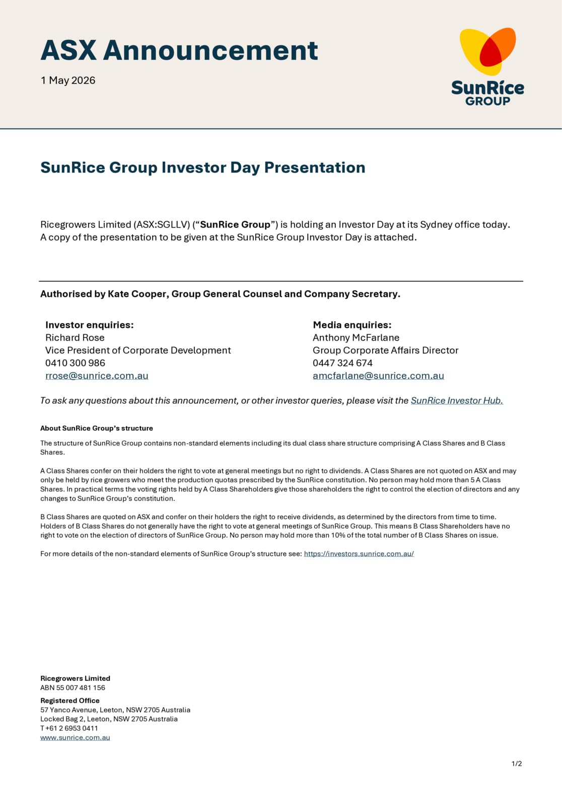 Investor Strategy Day Presentation